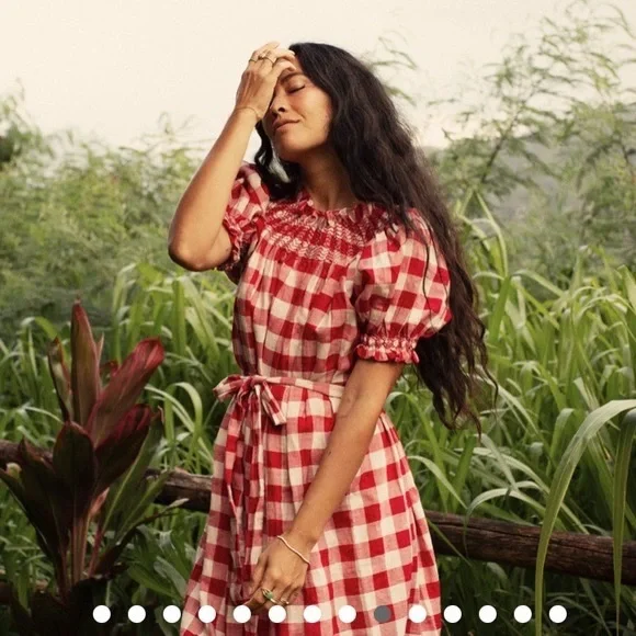 Sold // NWOT Doen Rhone Dress in Cherry Plaid - Picture 2 of 2